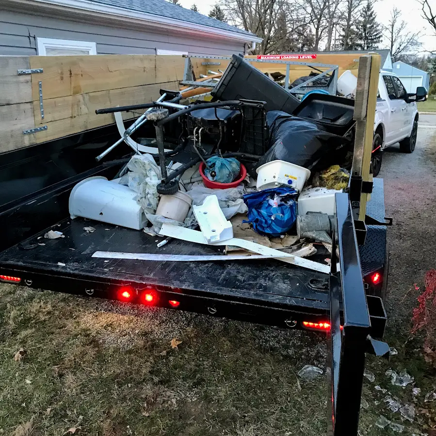 Roll-off dumpster delivered to a residential driveway in Voorhees